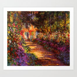 Garden Path at Giverny - Claude Monet 1902 Art Print