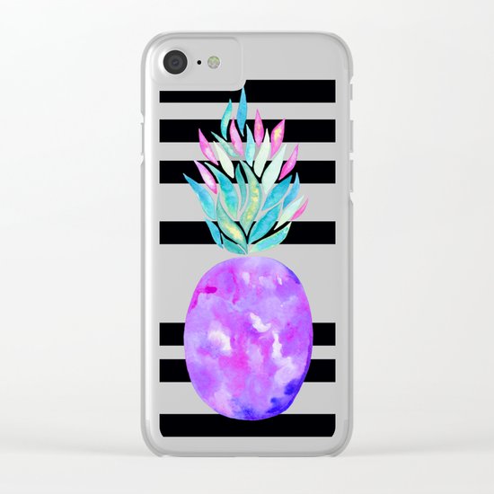 Pineapple à la mode Clear iPhone Case