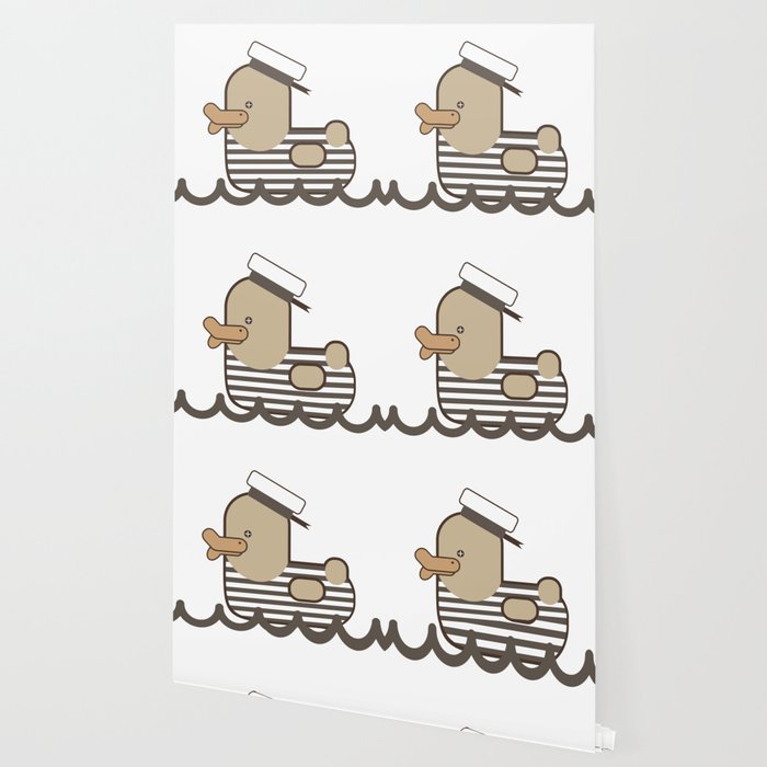 Vintage Sailor Duck Wallpaper