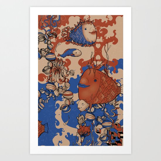 FISH2 Art Print