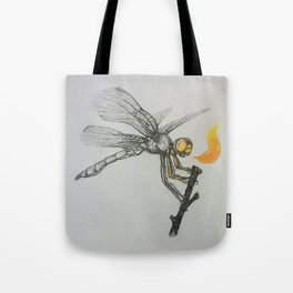 Fire-breathing Dragonfly Tote Bag