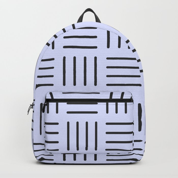 Basketweave in Pale Blue/Dark Grey Backpack