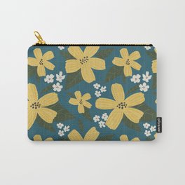 Yellow Summer Blooms Pattern Carry-All Pouch
