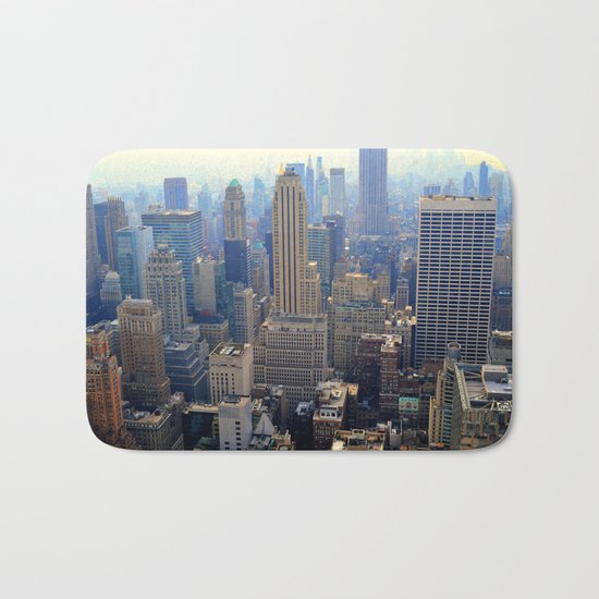 new York skyscraper view Bath Mat