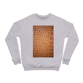 Brown skin leather texture use for background Crewneck Sweatshirt