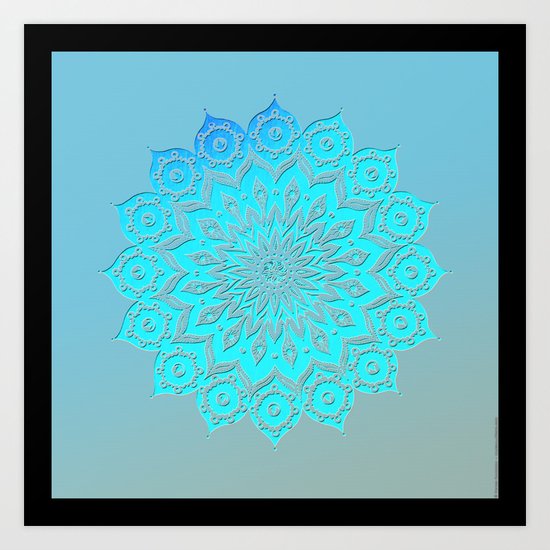 okshirahm woodcut Art Print