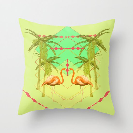 go flamingo, go ! Throw Pillow