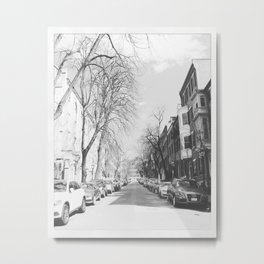 Boston Metal Print | Digital Manipulation, Boston, City, Massachusetts, Citystreet, Black And White, Photo, Street, Acornstreet 