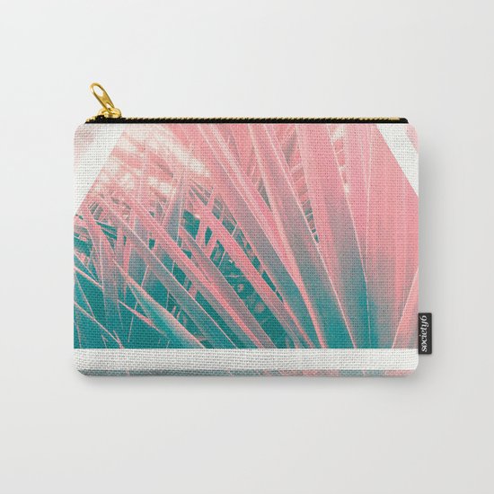 Pastel Palms into Triangle Carry-All Pouch