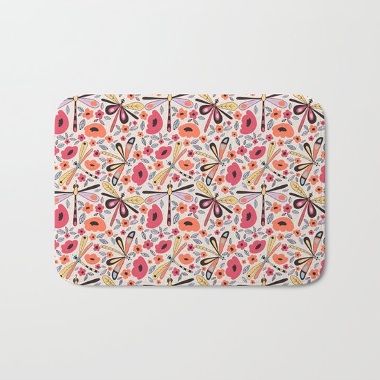 Dragonflies bloom Bath Mat