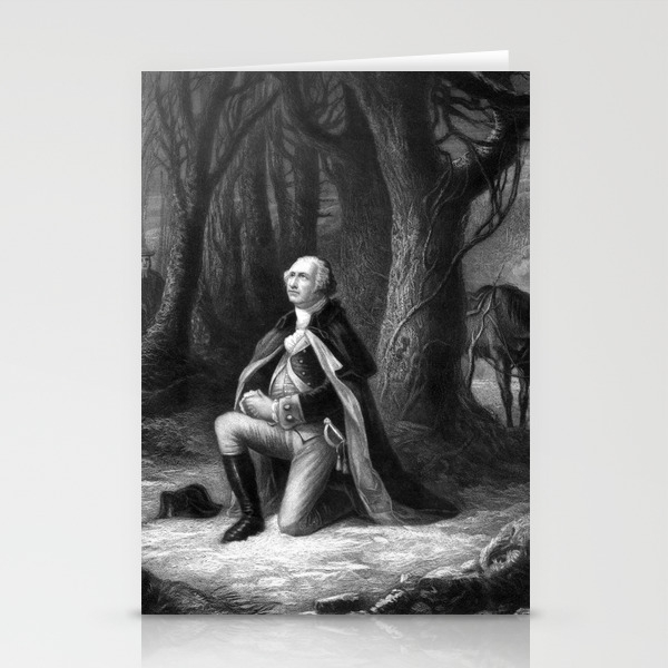 General Washington Praying At Valley Forge Stationery Cards By