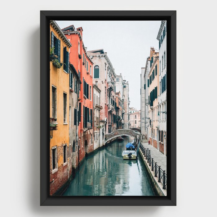 A Canal in Venice 03 Framed Canvas