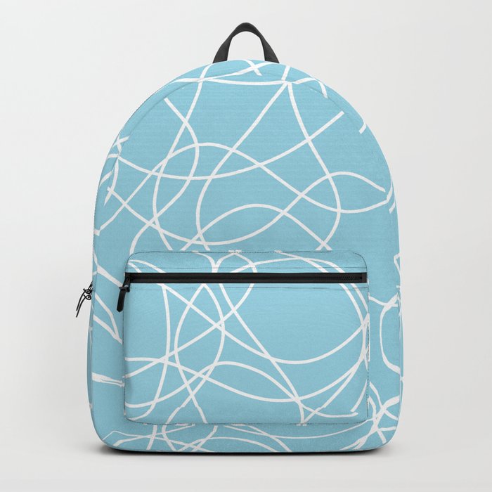 Aqua Blue and White Mosaic Pattern Pairs Diamond Vogel 2022 Popular Colour Orleans Tune 0658 Backpack