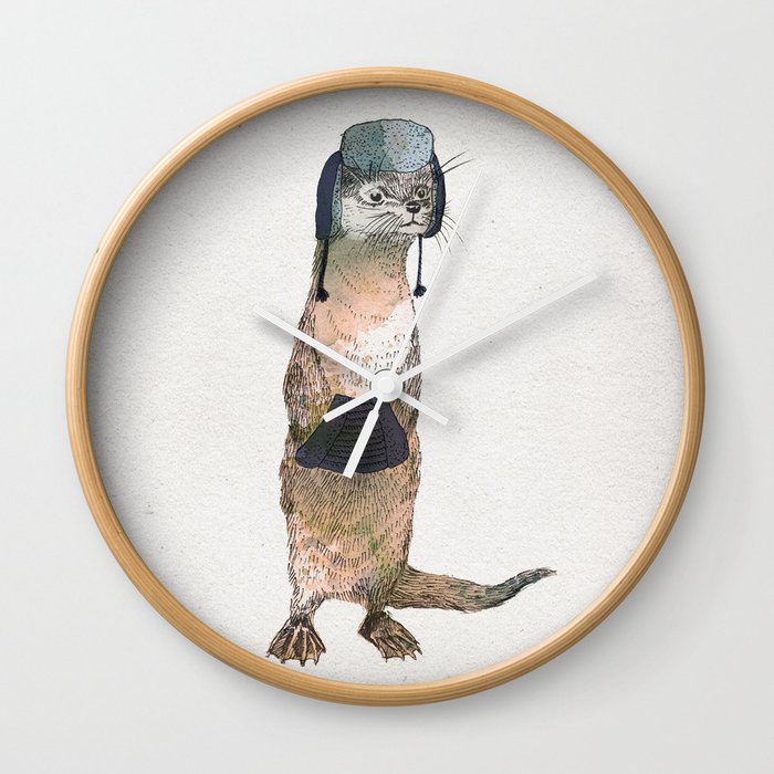 Winter Otter Wall Clock