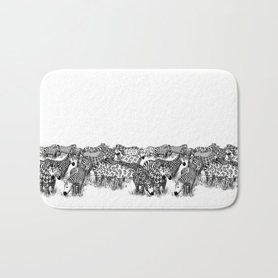 Zebra Print Bath Mat
