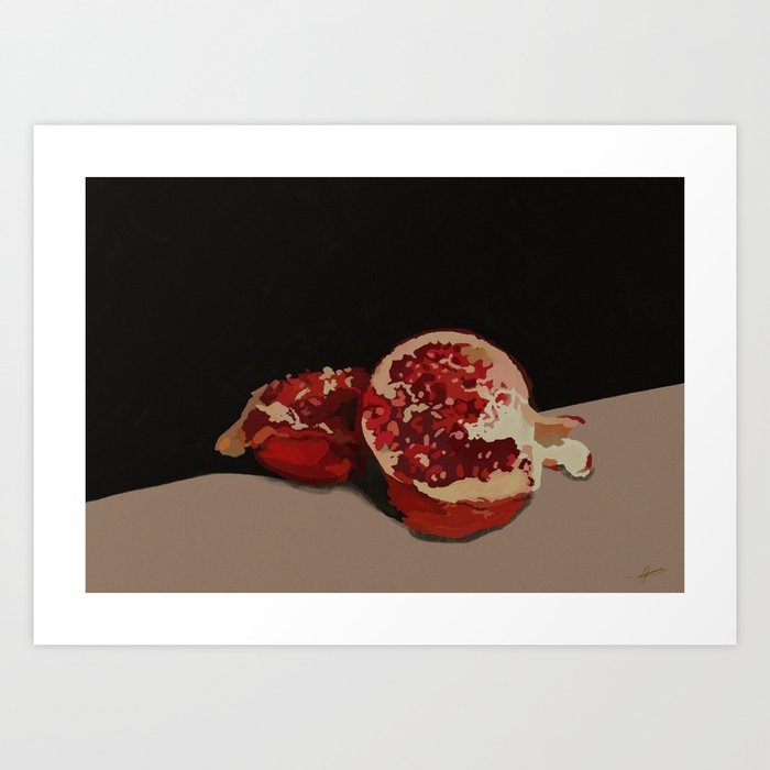 Pomegranate Still Life Art Print