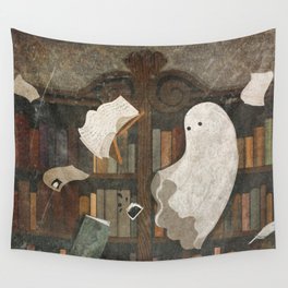 There's a Poltergeist in the Library Again... Wall Tapestry