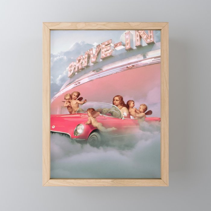 Heavens Drive-In Framed Mini Art Print
