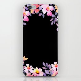 Pink-Indigo flowers  iPhone Skin