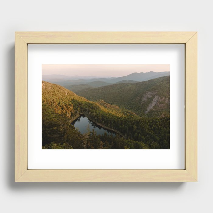 Adirondacks Sunset Landscape Print Recessed Framed Print