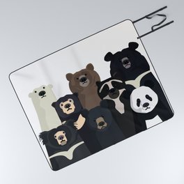Bear family portrait Picnic Blanket