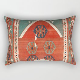Kula West Anatolian Niche Kilim Print Rectangular Pillow