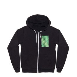 St. Patricks Day Green Plaid Modern Collection Zip Hoodie