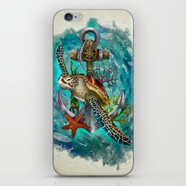 Turtle and Sea iPhone Skin