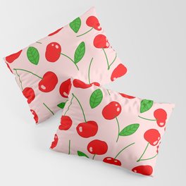 Illustrated Cherry Pattern Pillow Sham