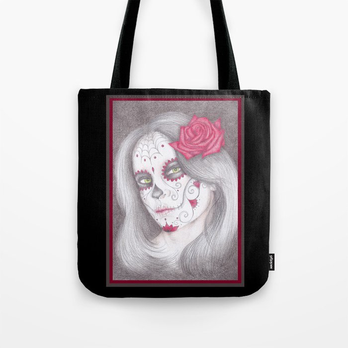 Dia De Los Muertos - Rose Tote Bag by Art by LAM | Society6