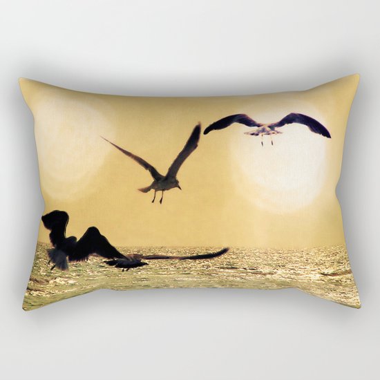 Touch the Golden Heavens Rectangular Pillow