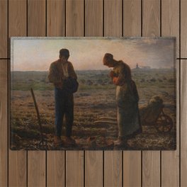 Jean-Francois Millet - The Angelus Outdoor Rug