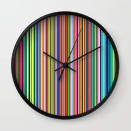  Colorful thin stripes Wall Clock | Concept, Springtime, Vector, Colorsstripes, Colorful, Digital, Pattern, Pop Art, Abstract, Colors 