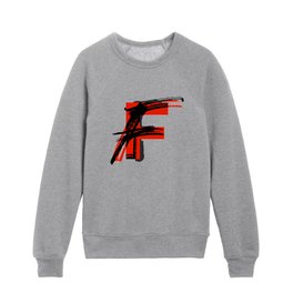 Your Name Letter F Art Your Initial Kids Crewneck