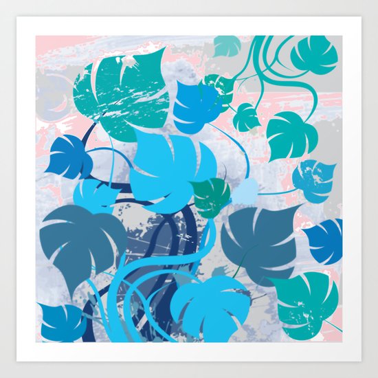 Monstera cavalcade Art Print