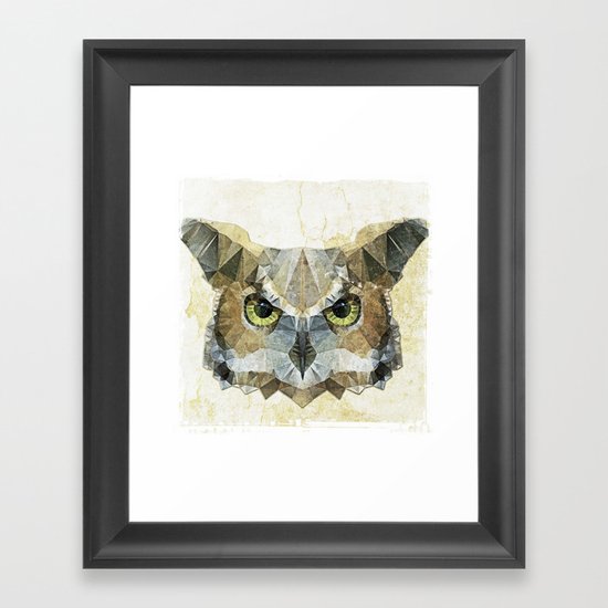 abstract owl Framed Art Print