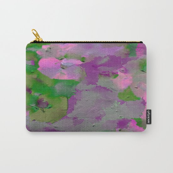 Raw Paint 1 - Purple And Green Carry-All Pouch