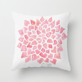 Dahlia Burst Pink Throw Pillow