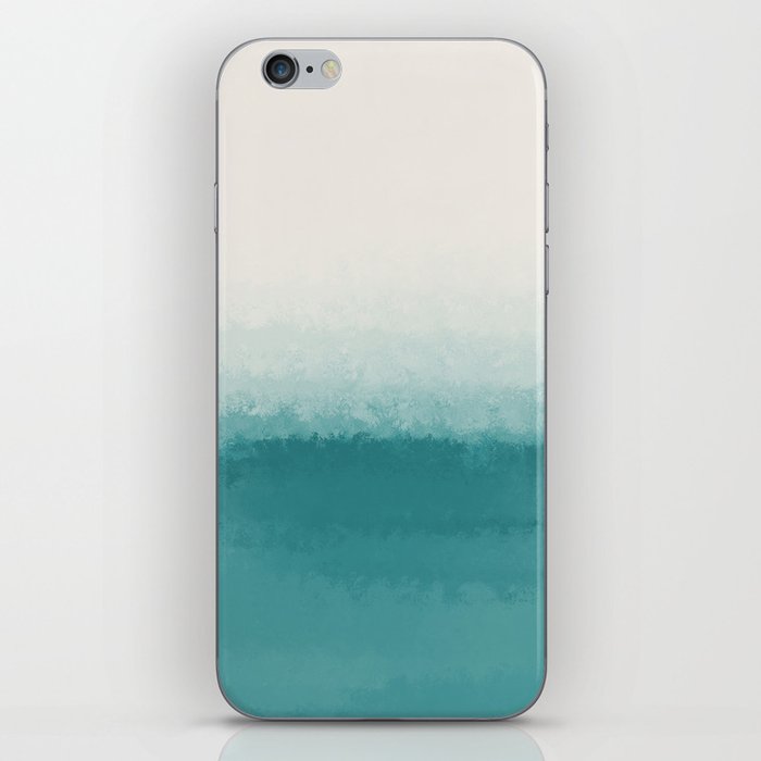 The Call of the Ocean 3 - Minimal Contemporary Abstract - White, Blue, Cyan iPhone Skin