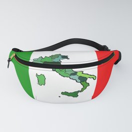 Map of Italy and Italian Flag Fanny Pack