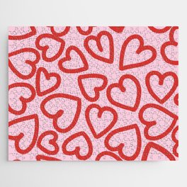 Valentines Hearts Pattern Jigsaw Puzzle