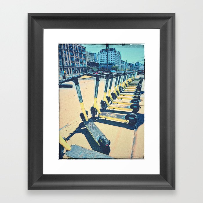 Scooters Framed Art Print