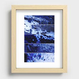 Blue Magnification (Five Panels Series) Recessed Framed Print