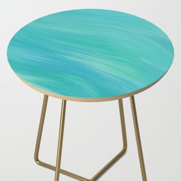 Teal Pastel Liquid Wave Side Table