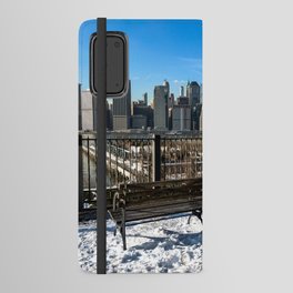 New York City Manhattan skyline during winter Android Wallet Case