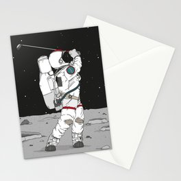 Golf on the moon - Astronaut Stationery Cards