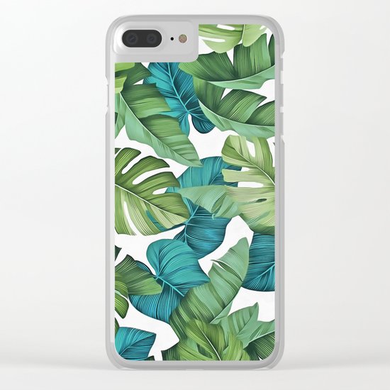 Tropical leaves II Clear iPhone Case
