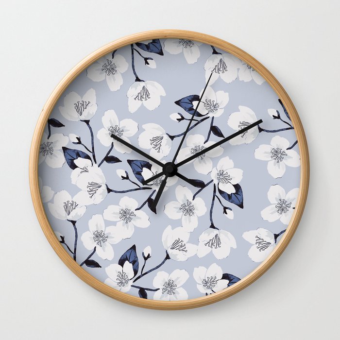 Floral Pattern Wall Clock