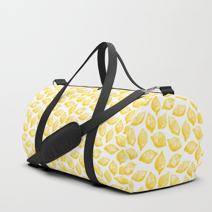 Lemons Watercolor Duffle Bag