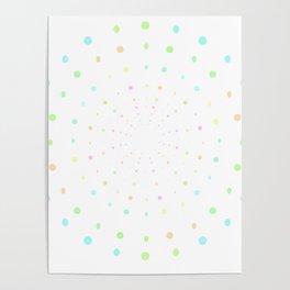 Cool Tone Joyful Dots Poster
